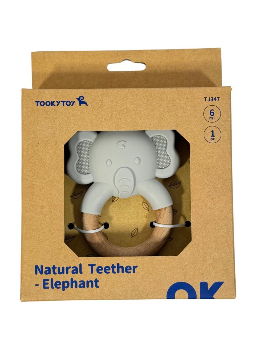 Wooden Elephant Baby Teether, Montessori Sensory Toy for Infants - Picture 9 of 11